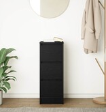 VidaXL Dressoir 29,5x34x76 cm spaanplaat zwart eikenkleurig