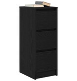 VidaXL Dressoir 29,5x34x76 cm spaanplaat zwart eikenkleurig