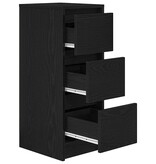 VidaXL Dressoir 29,5x34x76 cm spaanplaat zwart eikenkleurig