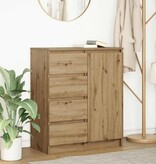 VidaXL Dressoir lades 71x35x84 cm spaanplaat artisanaal eikenkleurig