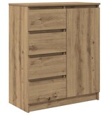VidaXL Dressoir lades 71x35x84 cm spaanplaat artisanaal eikenkleurig