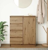 VidaXL Dressoir lades 71x35x84 cm spaanplaat artisanaal eikenkleurig