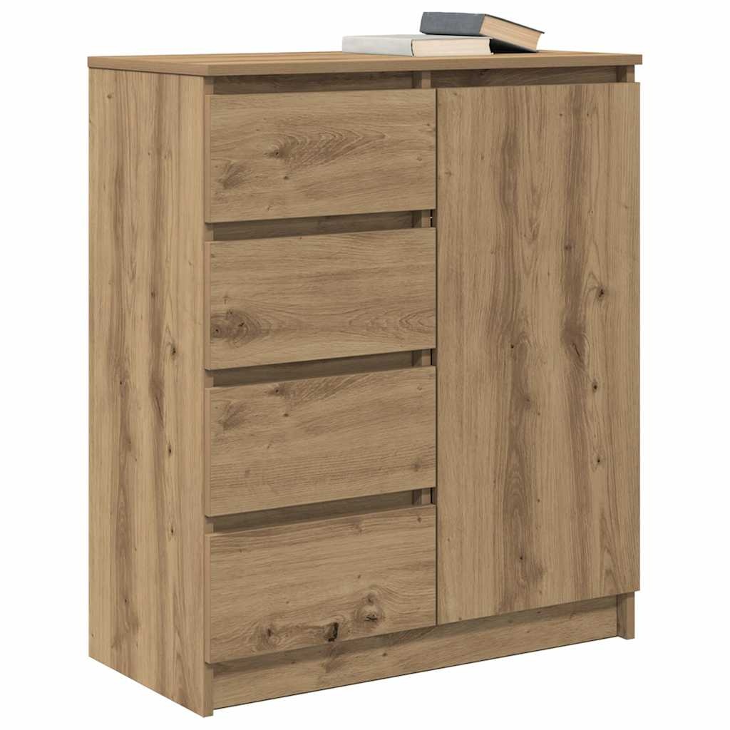 VidaXL Dressoir lades 71x35x84 cm spaanplaat artisanaal eikenkleurig