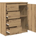 VidaXL Dressoir lades 71x35x84 cm spaanplaat artisanaal eikenkleurig