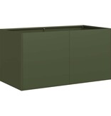 VidaXL Plantenbak 80x40x40 cm koudgewalst staal olijfgroen