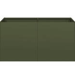 VidaXL Plantenbak 80x40x40 cm koudgewalst staal olijfgroen