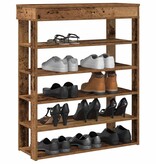 VidaXL Schoenenrek 80x30x98 cm bewerkt hout oud houtkleurig