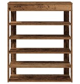 VidaXL Schoenenrek 80x30x98 cm bewerkt hout oud houtkleurig