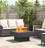 VidaXL Vuurkorf Zwart 80 x 80 x 40 cm Koudgewalst staal