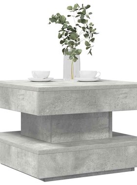 VidaXL Salontafel 360 graden draaibaar 50x50x34,5 cm betongrijs