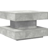 VidaXL Salontafel 360 graden draaibaar 50x50x34,5 cm betongrijs