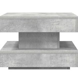 VidaXL Salontafel 360 graden draaibaar 50x50x34,5 cm betongrijs