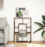 VidaXL Boekenkast 63x20x90 cm bewerkt hout bruin eikenkleurig