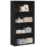 VidaXL Boekenkast 80x30x152 cm bewerkt hout zwart