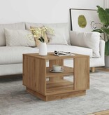 VidaXL Salontafel 55x55x42 cm bewerkt hout artisanaal eikenkleurig