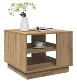 VidaXL Salontafel 55x55x42 cm bewerkt hout artisanaal eikenkleurig