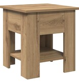 VidaXL Salontafel 40x40x42 cm bewerkt hout artisanaal eikenkleur
