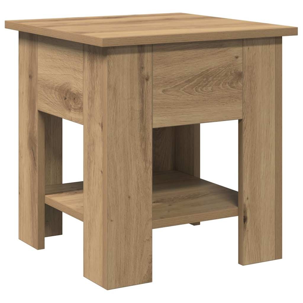 VidaXL Salontafel 40x40x42 cm bewerkt hout artisanaal eikenkleur