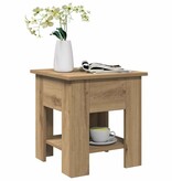 VidaXL Salontafel 40x40x42 cm bewerkt hout artisanaal eikenkleur