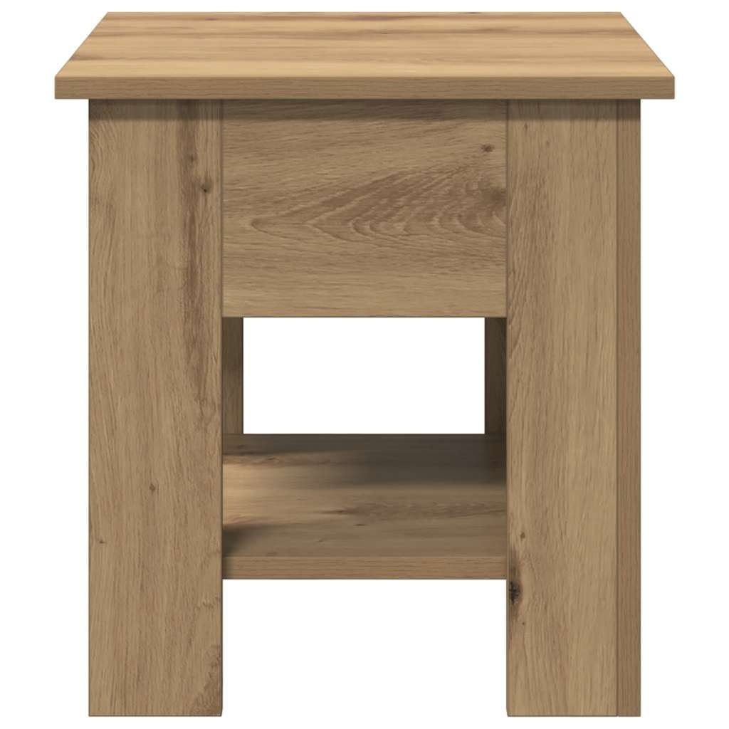 VidaXL Salontafel 40x40x42 cm bewerkt hout artisanaal eikenkleur