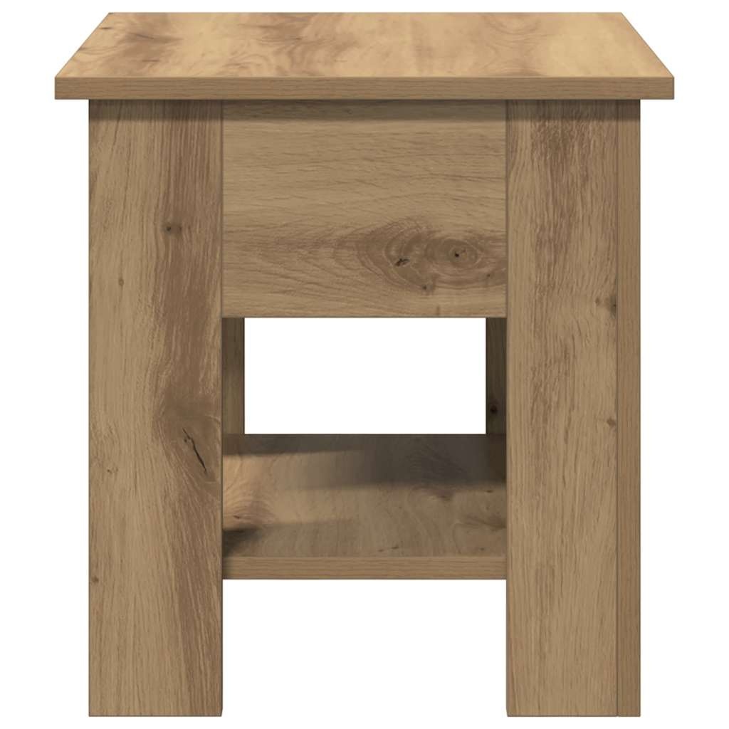 VidaXL Salontafel 40x40x42 cm bewerkt hout artisanaal eikenkleur
