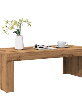 VidaXL Salontafel 102x50x35 cm bewerkt hout artisanaal eikenkleurig
