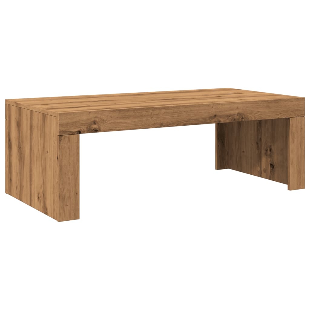 VidaXL Salontafel 102x50x35 cm bewerkt hout artisanaal eikenkleurig