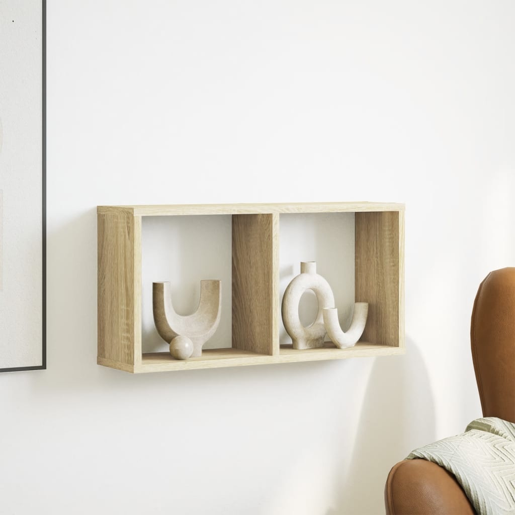 VidaXL Wandkast 60x16x30 cm bewerkt hout sonoma eikenkleurig