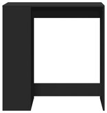 VidaXL Bartafel met rekken 101x40x103,5 cm bewerkt hout zwart