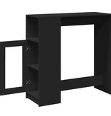 VidaXL Bartafel met rekken 101x40x103,5 cm bewerkt hout zwart