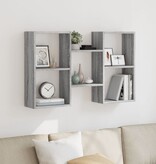 VidaXL Wandschap 96x18x60 cm bewerkt hout grijs sonoma eikenkleurig