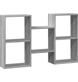 VidaXL Wandschap 96x18x60 cm bewerkt hout grijs sonoma eikenkleurig