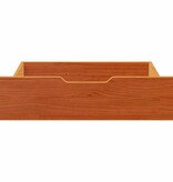 VidaXL Bedlades 2 st 75x55x17 massief grenenhout wasbruin