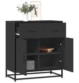 VidaXL Dressoir 68x35x76 cm bewerkt hout zwart