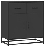 VidaXL Dressoir 68x35x76 cm bewerkt hout zwart