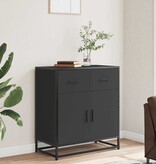 VidaXL Dressoir 68x35x76 cm bewerkt hout zwart