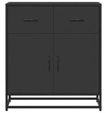 VidaXL Dressoir 68x35x76 cm bewerkt hout zwart