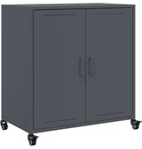 VidaXL Dressoir 68x39x72 cm staal antracietkleurig