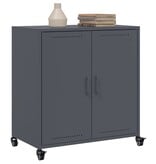 VidaXL Dressoir 68x39x72 cm staal antracietkleurig