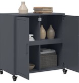 VidaXL Dressoir 68x39x72 cm staal antracietkleurig