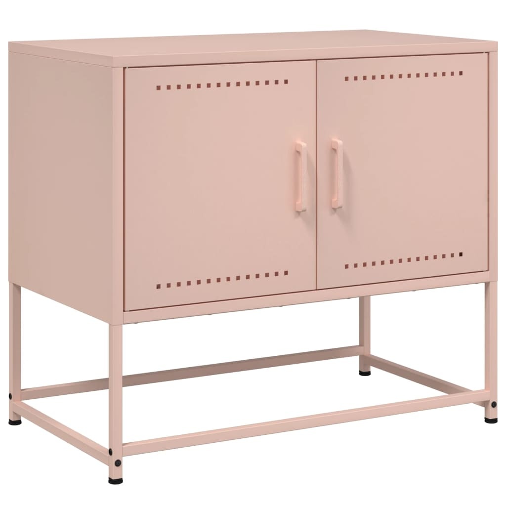 VidaXL Tv-meubel 68,5x39x60,5 cm staal roze