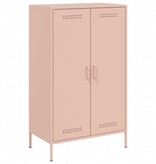 VidaXL Hoge kast 68x39x113 cm staal roze