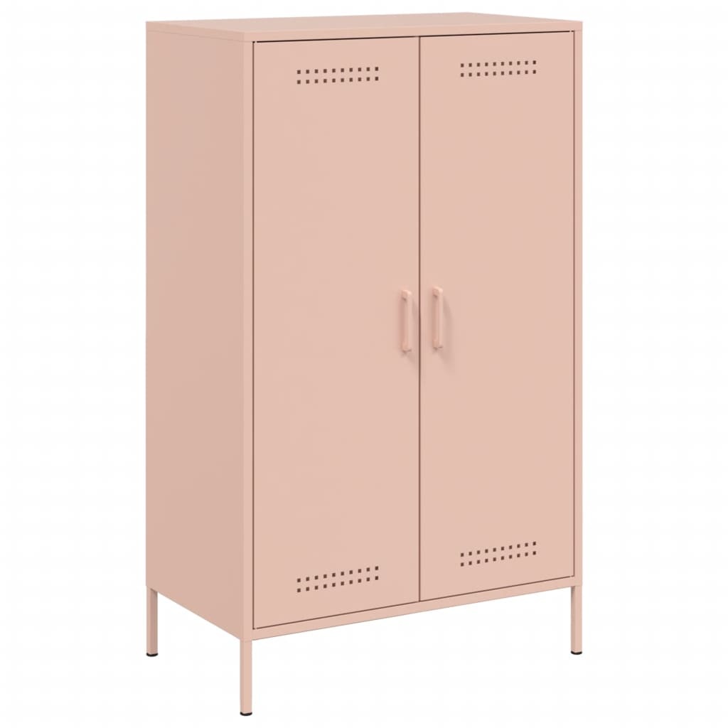 VidaXL Hoge kast 68x39x113 cm staal roze
