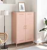 VidaXL Hoge kast 68x39x113 cm staal roze