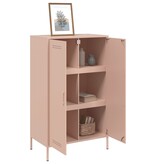 VidaXL Hoge kast 68x39x113 cm staal roze