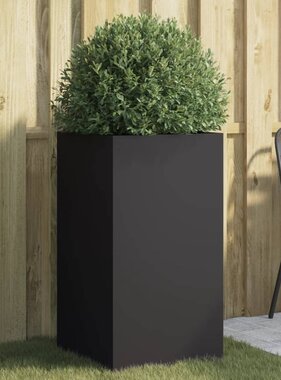 VidaXL Plantenbak 42x38x75 cm staal zwart