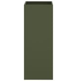 VidaXL Plantenbak 32x29x75 cm staal olijfgroen