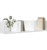 VidaXL Wandkasten 2 st 75x18x16,5 cm bewerkt hout wit