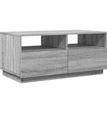VidaXL Salontafel met LED-verlichting 90x49x40 cm grijs sonoma eiken