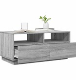 VidaXL Salontafel met LED-verlichting 90x49x40 cm grijs sonoma eiken